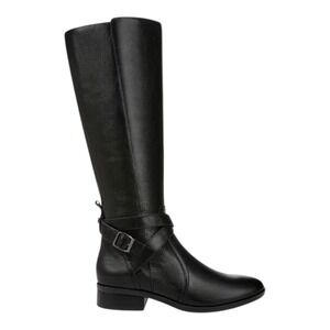 Naturalizer Rena 2 Black Leather Tall Riding Boots Extra Wide Calf Women's 10W